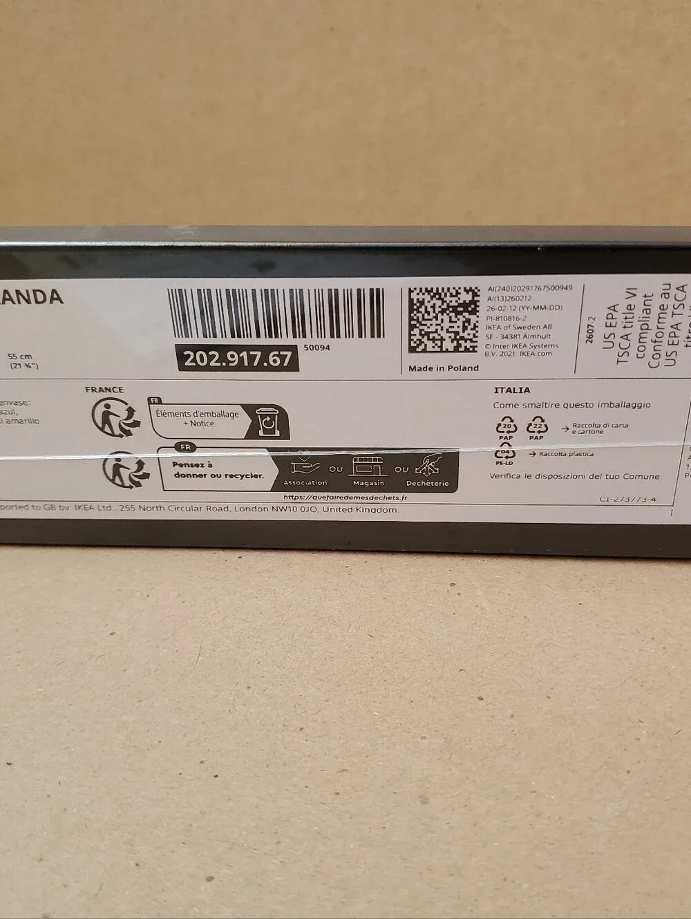 IKEA MOSSLANDA Picture Ledge Shelf Black & VAXBO 5 x 7 Cards 21 ¾ 